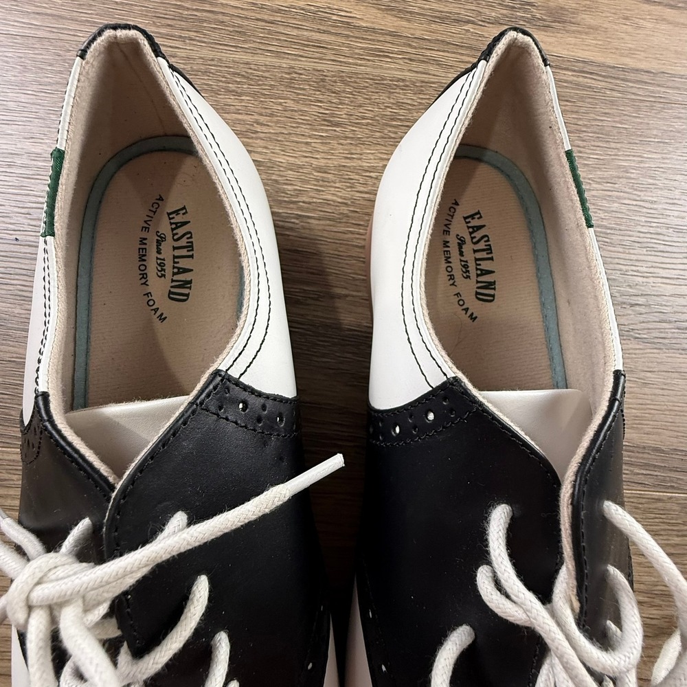 Eastland Sadie Saddle Shoes Womens Black White Leather Oxford Memory Foam 11 - Picture 7 of 13